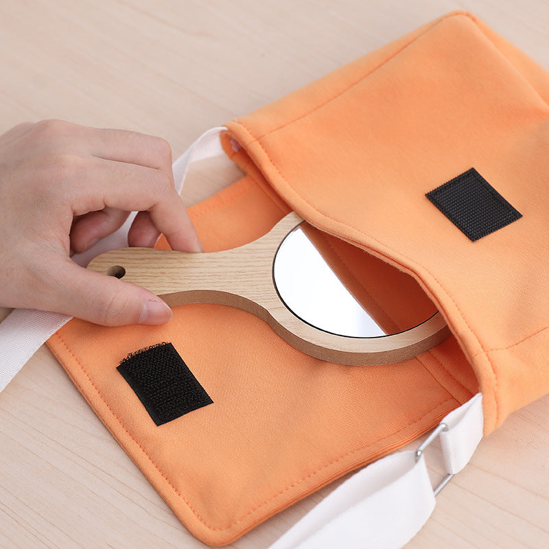 Wooden Handheld Cosmetic Mirror