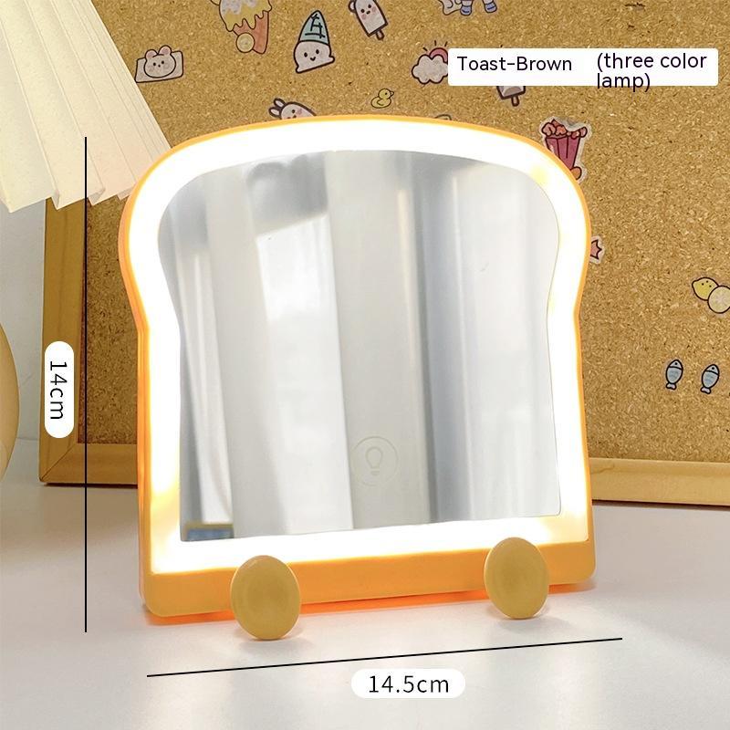 LED Toast-Shaped Makeup Mirror