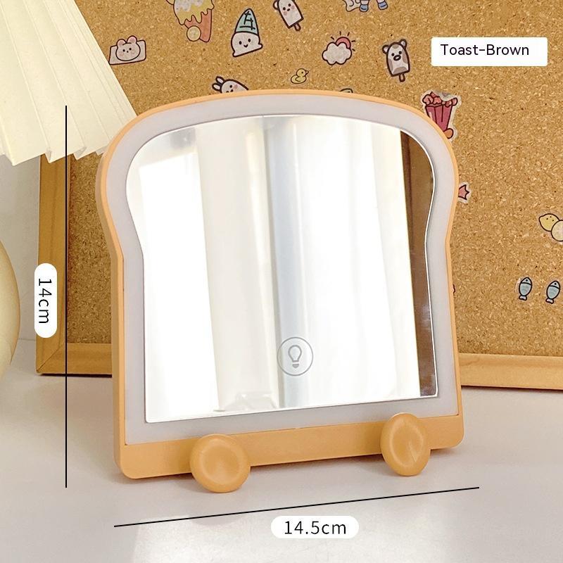 LED Toast-Shaped Makeup Mirror