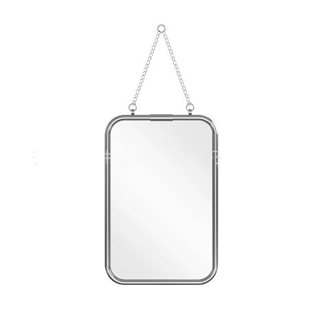 Modern Metal Trifold Mirror