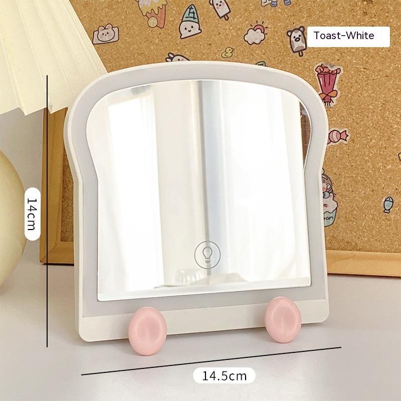 LED Toast-Shaped Makeup Mirror