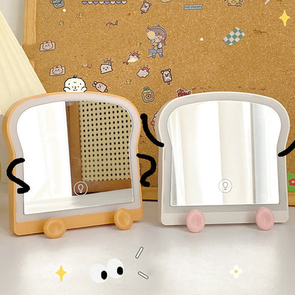 LED Toast-Shaped Makeup Mirror