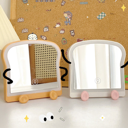 LED Toast-Shaped Makeup Mirror
